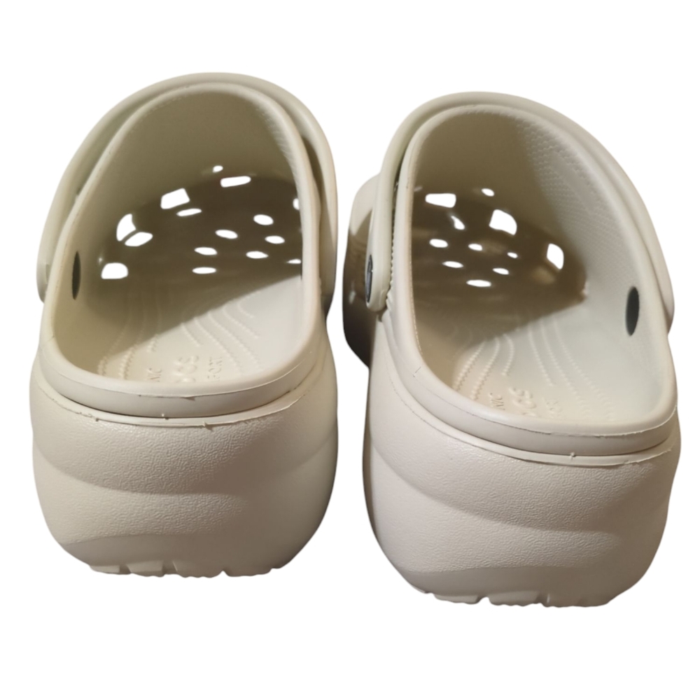 PRICE FIRM Women's Crocs Platform Clogs Bone - Picture 7 of 7